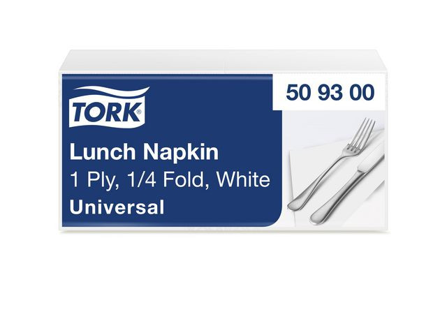 BildeServett TORK 1/4-vikt 1-lag vit 500/fp