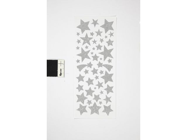 BildeGlitterstickers silver stjärnor 110/fp