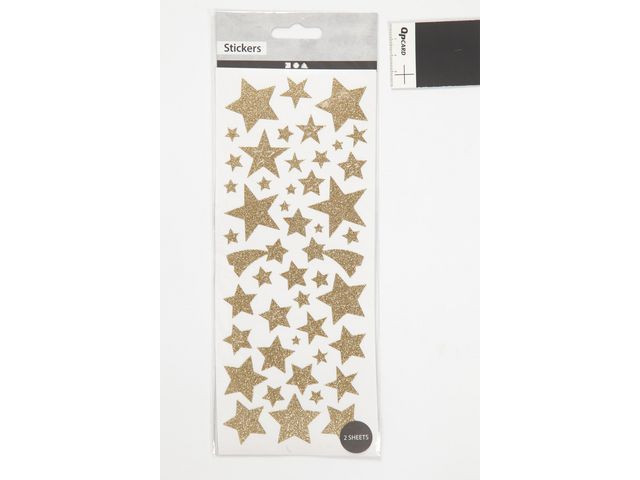BildeGlitterstickers guld stjärnor 110/fp