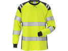 T-Shirt l/ä Flam Kl 3 Dam Gul/Marin M