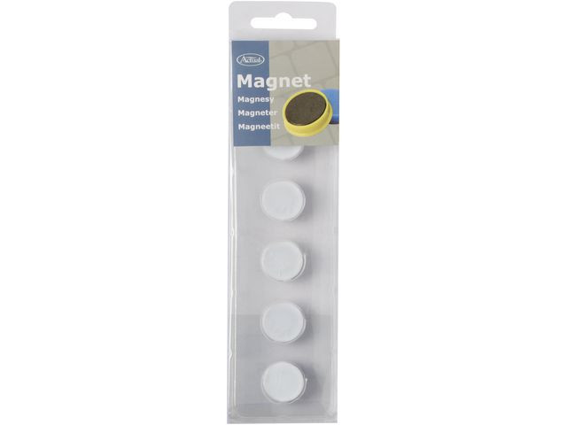 BildeMagnetknappar ACTUAL 20mm vit 6/fp