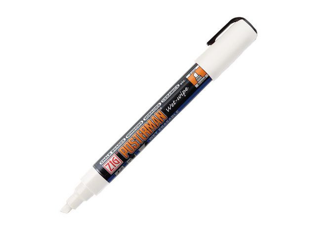 BildeMärkpenna ZIG Posterman 6mm vit