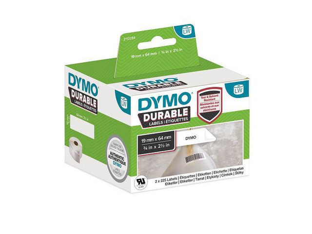 BildeEtikett DYMO LW Durable 19x64mm 2/fp