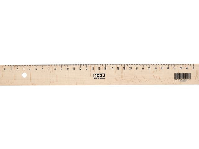 BildeLinjal i trä 30 cm