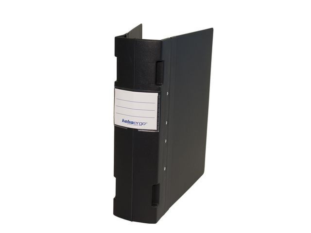 BildeGaffelpärm KEBAergo A4 80mm Svart/Svart
