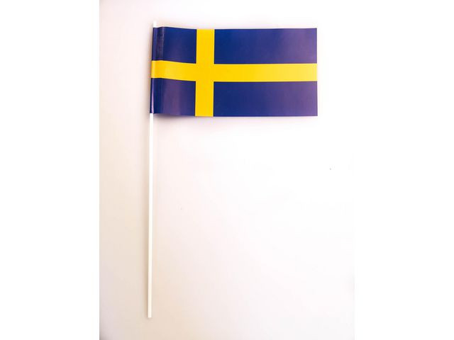 BildeSvenska flaggan på pinne 50/fp