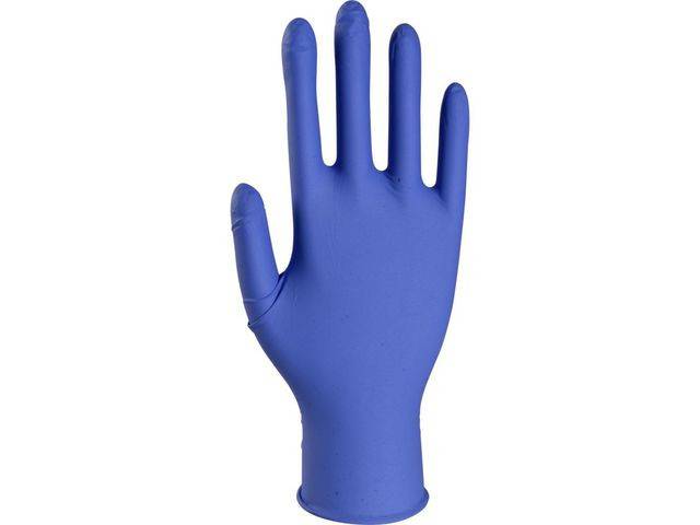 BildeNitrilhandske lång Classic S blå 150/fp