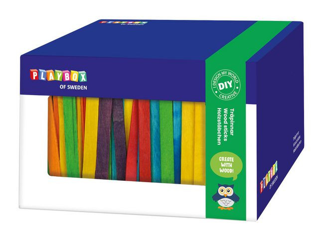 BildeFärgade träpinnar i box 1000/fp