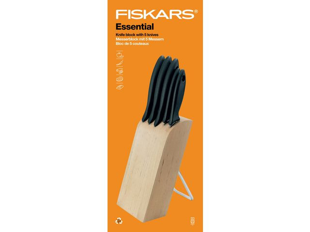 BildeKnivblock FISKARS Essential 5/fp