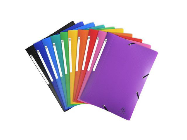 BildeGummibandsmapp 3-klaff A4 PP sorterade