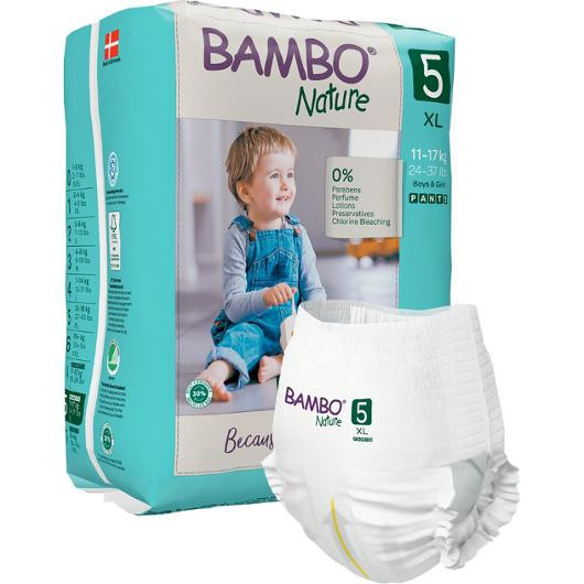 BildeBlöja BAMBO Nature Pant S5 15-17kg 19/fp