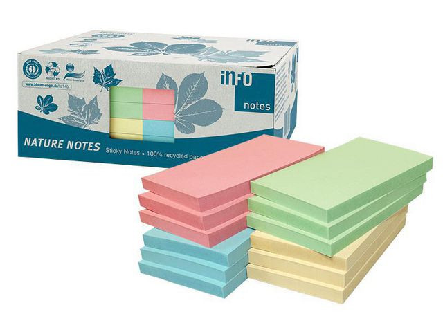 BildeNotes INFO NOTES 75X125mm sort. 12/fp