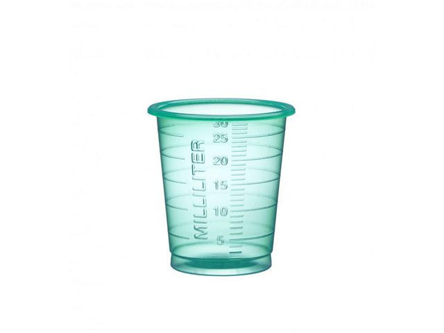 BildeMedicinbägare Eco 30ml smal grön 90/fp