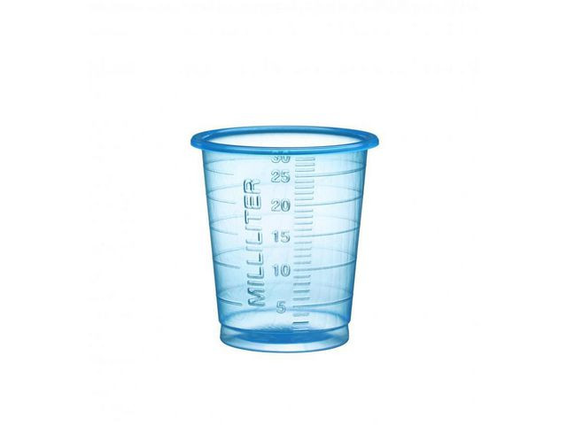 BildeMedicinbägare Eco 30ml smal blå 90/fp
