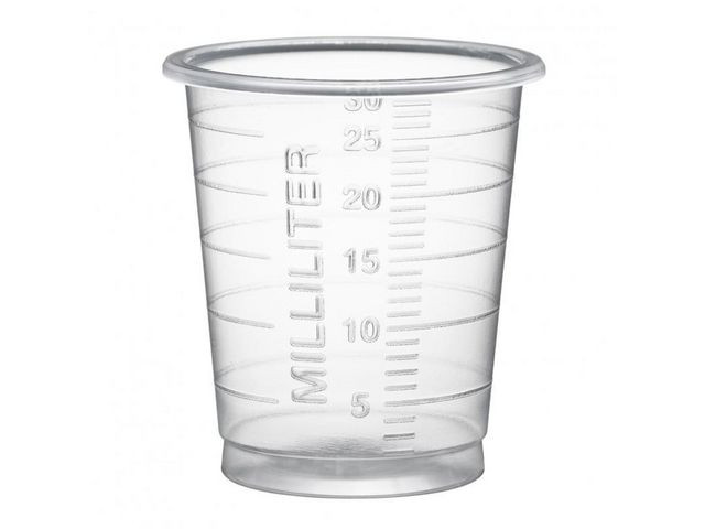 BildeMedicinbägare Eco 30ml smal transp 90/fp