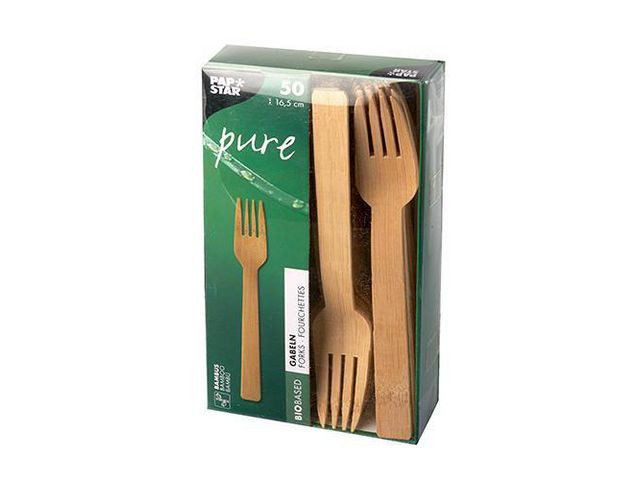 BildeBestick Gaffel PURE Bambu 16,5cm 50/fp