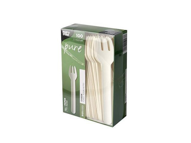 BildeBestick Gaffel PURE Papper 15,5cm 100/fp