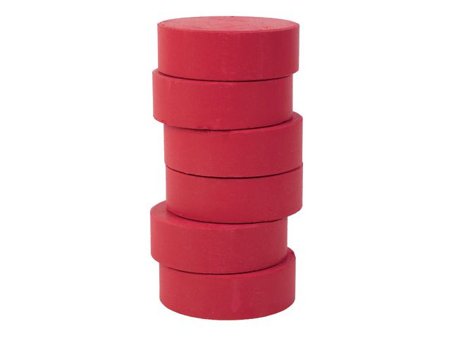 BildeFärgpuckar 57mm, mörkröd 6/fp