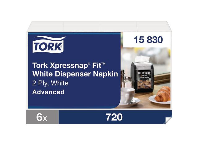 BildeServett TORK Xpressnap N14 vit 720/fp