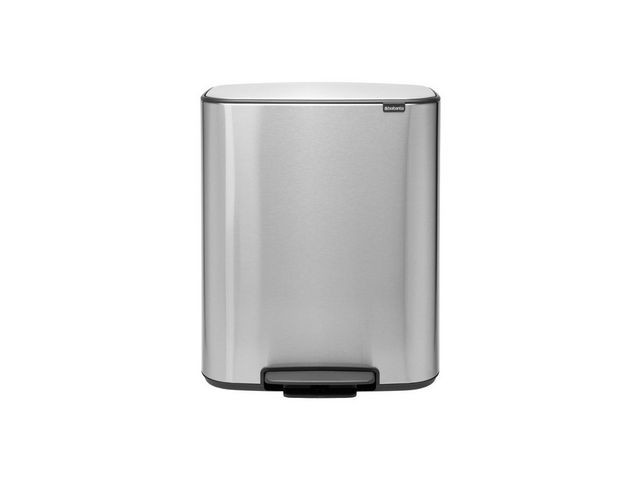 BildePapperskorg BRABANTIA Pedal Bo 2x30Lmatt