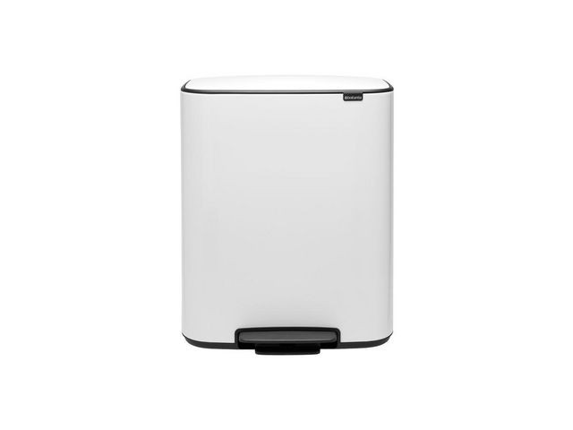 BildePapperskorg BRABANTIA Pedal Bo 2x30L vit