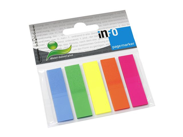 BildeIndex INFO NOTES 12x44mm 5 färg 125/fp