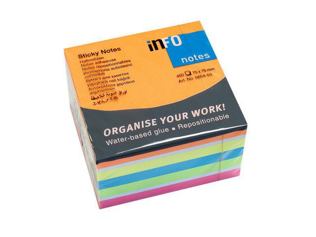 BildeNotes INFO NOTES kub 75x75mm brilliant