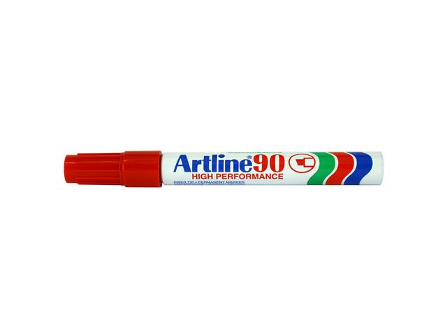 BildeMärkpenna ARTLINE 90 sned 5mm röd