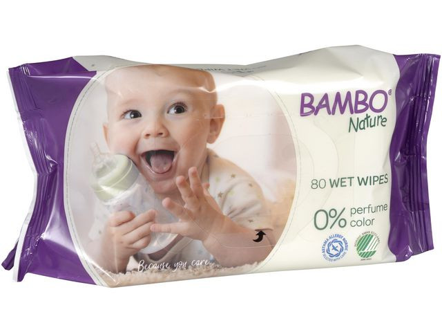 BildeVåtservett BAMBO Nature oparfymera 80/fp