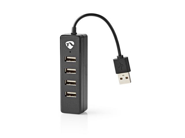BildeHub NEDIS USB 4-port svart