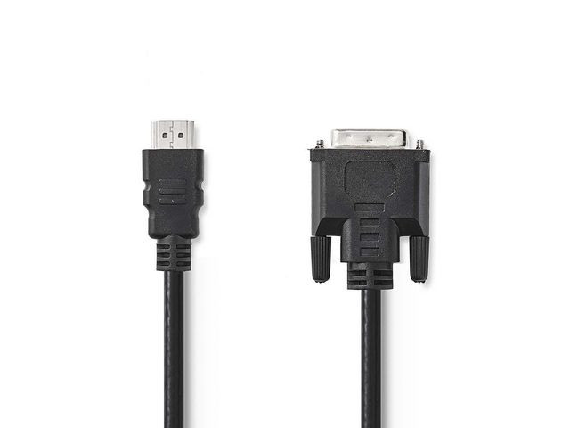 BildeKabel NEDIS HDMI ha - DVI ha 2m svart