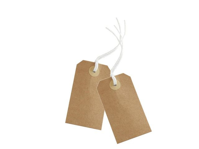 BildeEtikett Manilla Tags 9x5cm kraft 10/fp