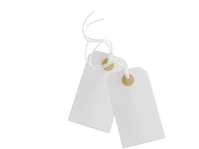 BildeEtikett Manilla Tags 9x5cm vit 10/fp