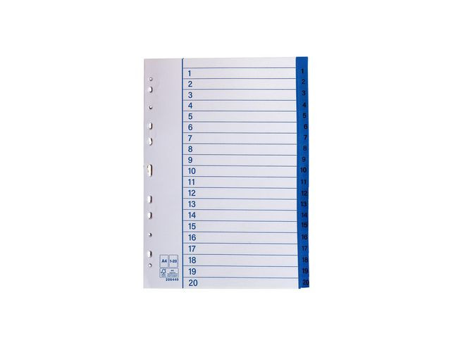 BildePappersregister A4 1-20 10/fp