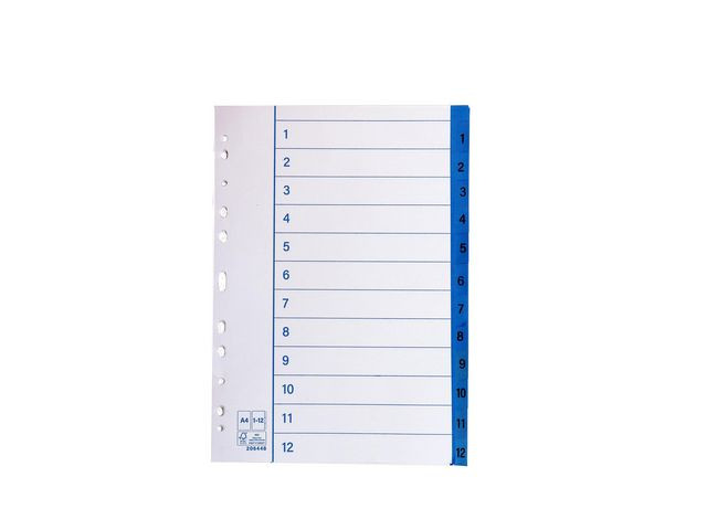 BildePappersregister A4 1-12 10/fp