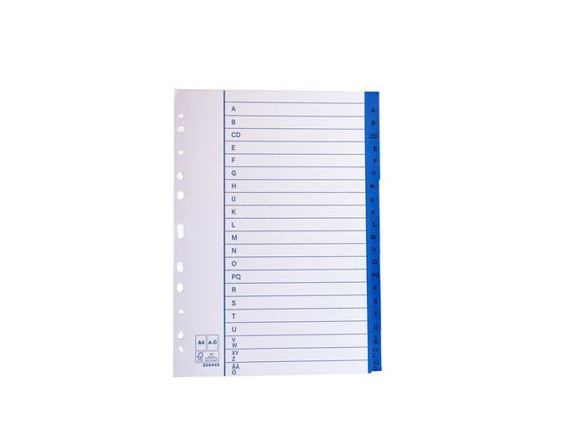 BildePappersregister A4 A-Ö 10/fp