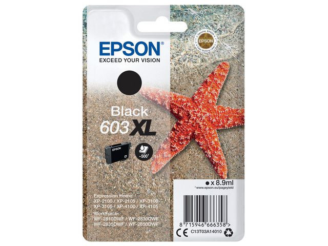 BildeEpson 603XL BK (svart) blekkpatron 8,9 ml