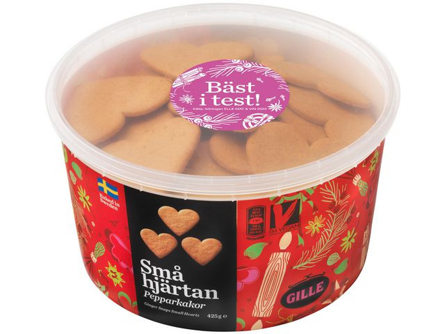BildePepparkakor GILLE Små Hjärtan 425g