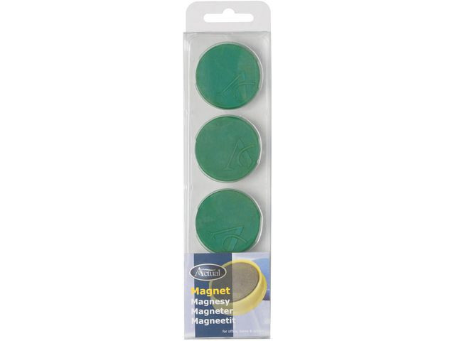 BildeMagnetknappar ACTUAL 40mm grön 4/fp