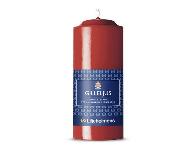 BildeGilleljus LILJEHOLMENS 12cm röd