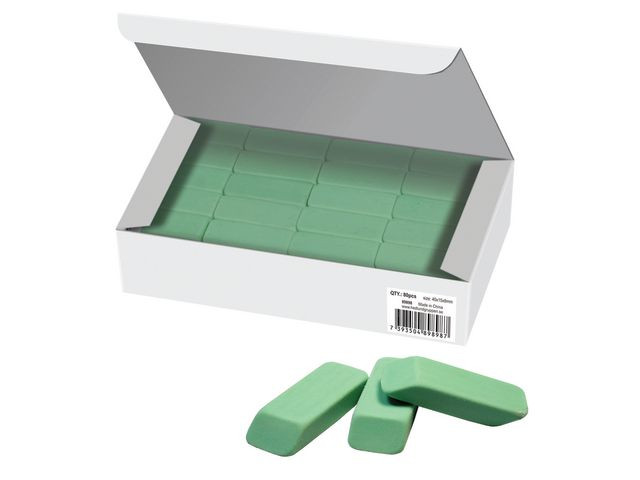 BildeRadergummi ACTUAL 40x15x8mm grön 80/fp
