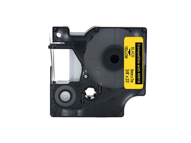 BildeTape 9mm svart på gul