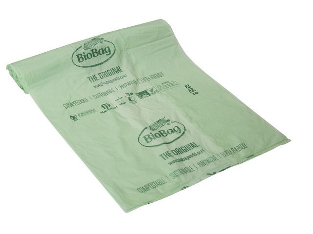 BildeInsatspåse BIOBAG 8L 15my grön 25/rl
