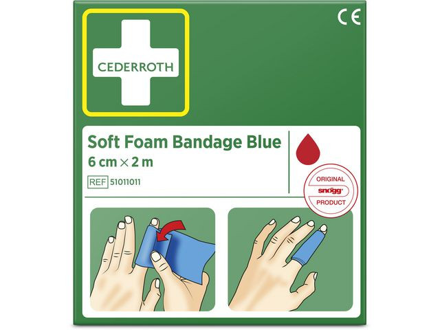 BildePlåster CEDERROTH SoftFoam 6cmx2m blå