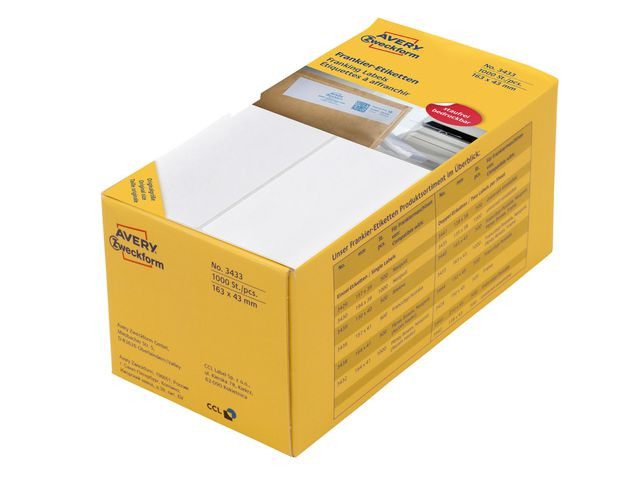 BildeEtikett AVERY frankering 163x43mm1000/fp