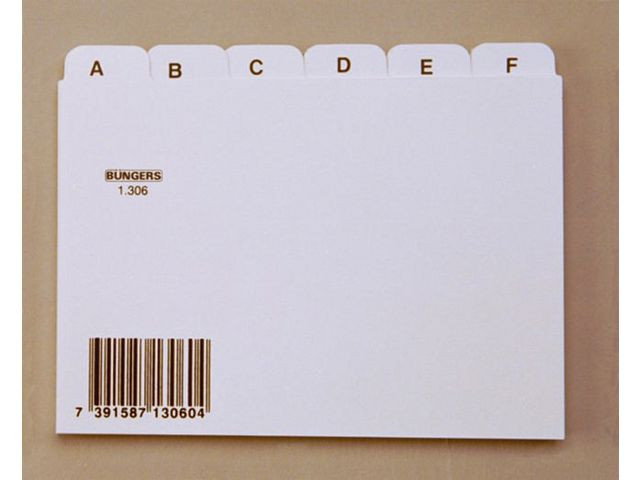 BildeLedkort register A6L A-Ö vit