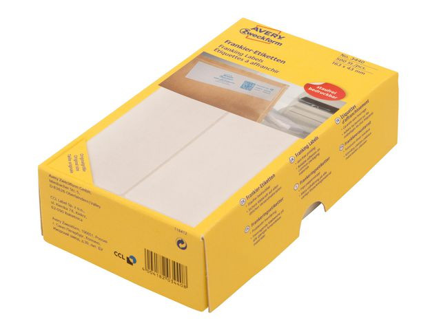 BildeEtikett AVERY frankering 128x38mm 500/fp