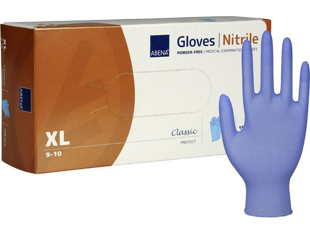 BildeNitrilhandske puderfri blå XL 150/fp
