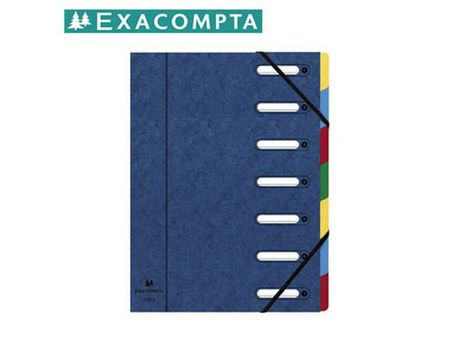 BildeSorteringsmapp EXACOMPTA 7-flik blå
