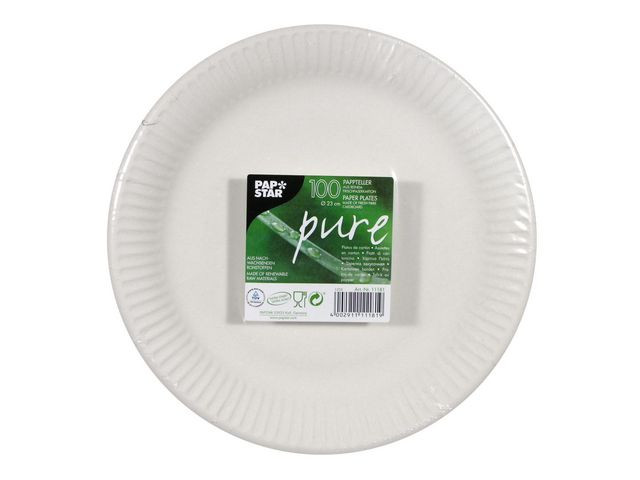 BildeTallrik PURE FSC Papp 23cm stark 100/fp